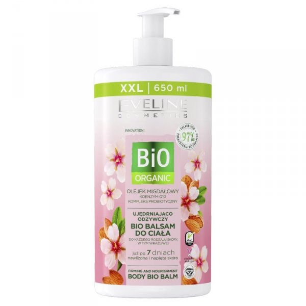 EVELINE Bio Organic Ujędrniająco-odżywczy bio balsam do ciała - Olejkiem migdałowym 650 ml