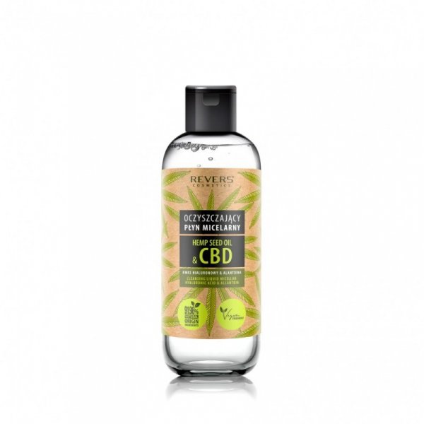 REVERS Hemp Seed Oil&CBD Oczyszczający Płyn micelarny z olejem konopnym 500ml