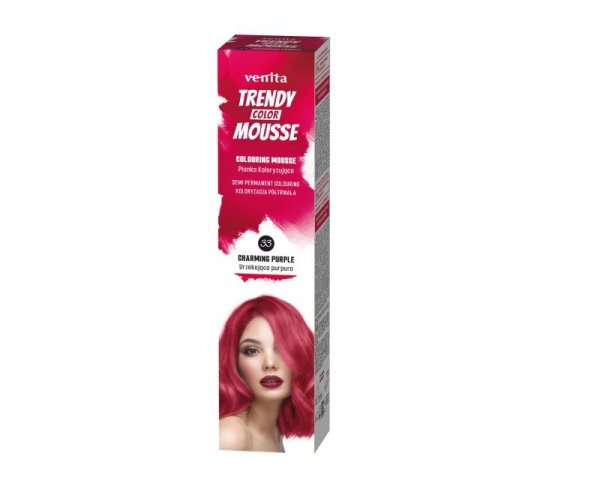 VENITA Trendy Color Mousse Pianka koloryzująca do włosów - 33 Charming Purple (Czarująca Purpura)  75ml