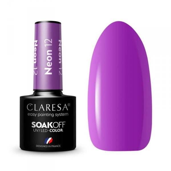 CLARESA Lakier hybrydowy do paznokci Neon - 12  5g