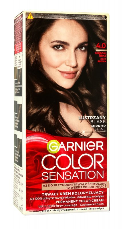 Garnier Color Sensation Krem koloryzujący 4.0 Deep Brown- Głęboki Brąz 1op.