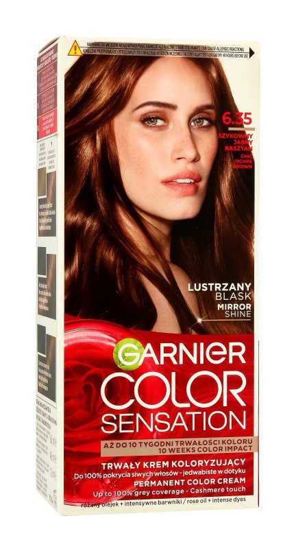 Garnier Color Sensation Krem koloryzujący 6.35 Chic Brown- Szykowny Jasny Kasztan 1op.