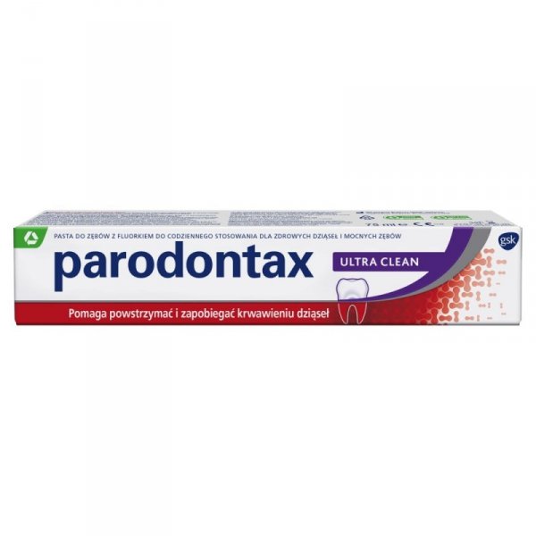 PARODONTAX Ultra Clean Pasta do zębów z fluorem na krwawiące dziąsła  75 ml