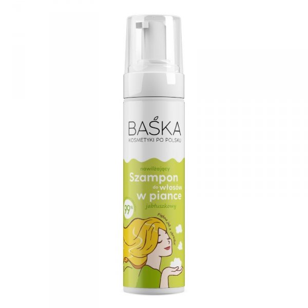 BAŚKA Szampon do włosów nawilżający w piance - jabłuszkowy 200 ml
