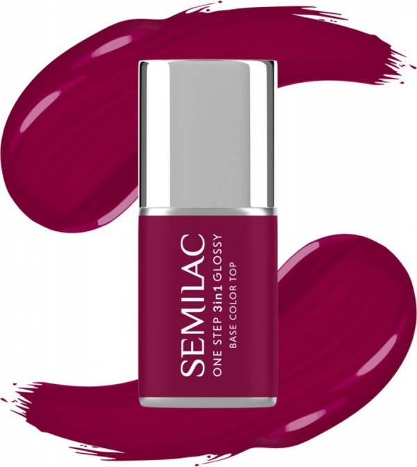 SEMILAC One Step Glossy 3in1 Lakier hybrydowy do paznokci S775 Plum Wine 7 ml