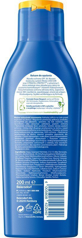 NIVEA SUN Protect & Moisture Balsam nawilżający do opalania SPF30 200 ml