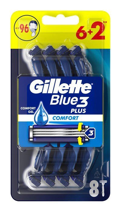 P&G GILLETTE MASZYNKA BLUE 3 COMFORT 6+2&