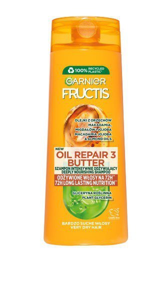 GARNIER Fructis Oil Repair 3 Butter Szampon do włosów bardzo suchych i zniszczonych  400 ml