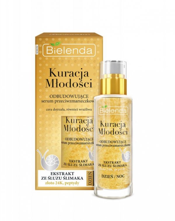 Bielenda Kuracja Młodości Odbudowujące serum przeciwzmarszczkowe na dzień i noc  30ml