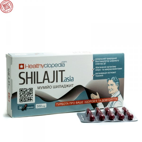 Mumio Shilajit, Mumijo z Gór Tien Szan, 30 kapsulek/ 500 mg