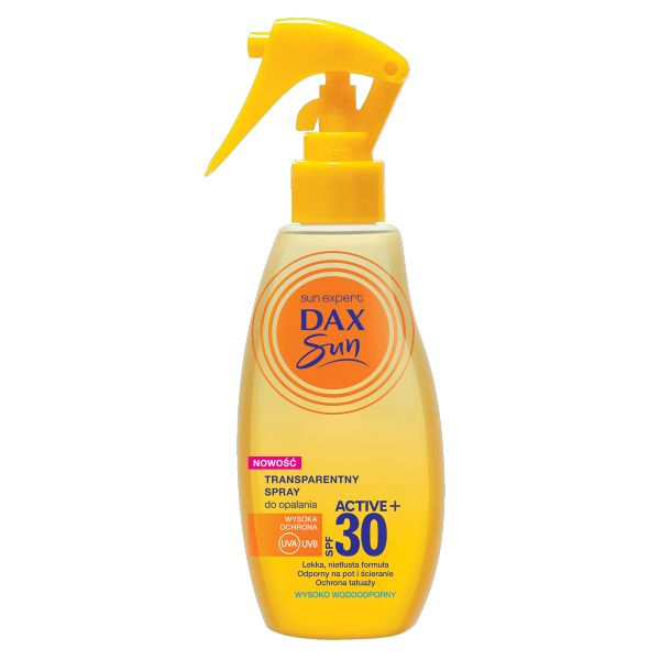 Dax Sun Transparentny spray do opalania SPF 30 ACTIVE