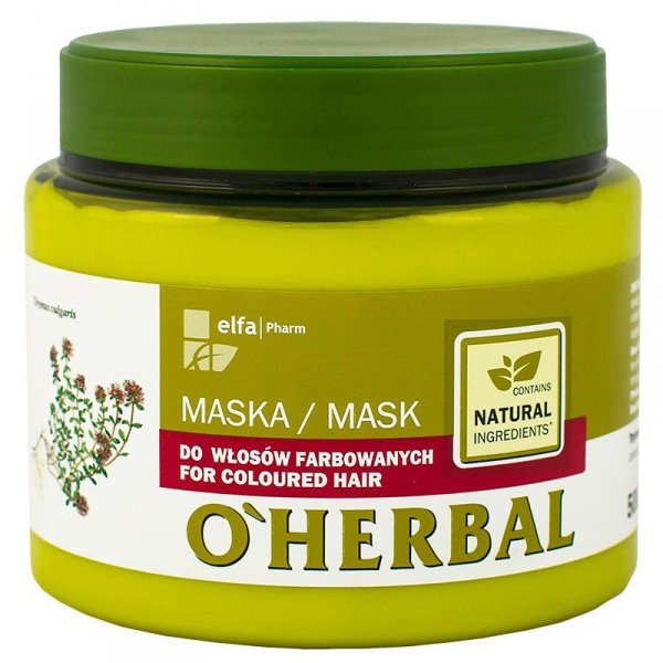 O'Herbal Maska do Włosów Farbowanych z Ekstraktem z Tymianku, 500 ml