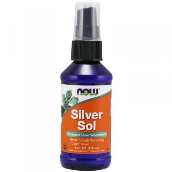 Silver Sol, Srebro Koloidalne 10 ppm NOW Foods, 118ml