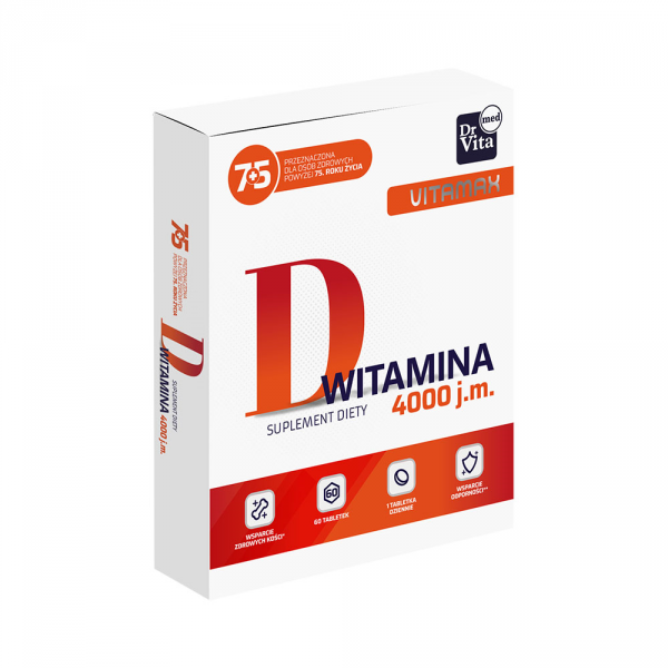 Witamina D 4.000 j.m Suplement Diety, Dr.Vita, 60 tabletek