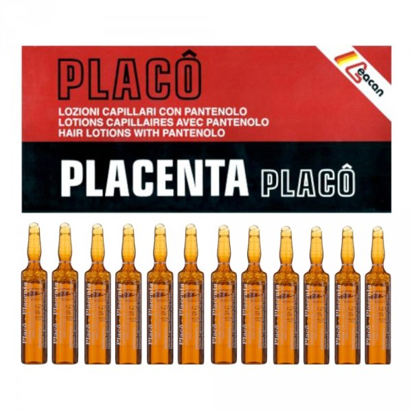 Placenta Placo, Ampułki na porost włosów, 12x10 ml