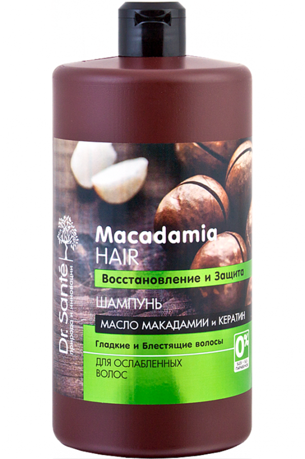 Szampon do włosów Odbudowa i ochrona, Dr.Sante Macadamia, 1000 ml
