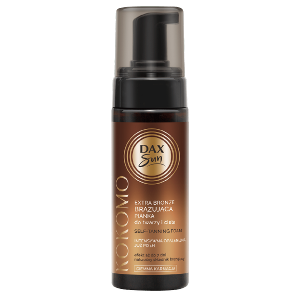 Dax Sun Extra Bronze Brązująca Pianka do twarzy i ciała KOKOMO - ciemna karnacja 160ml