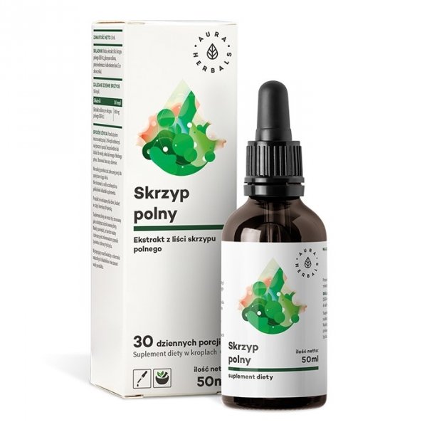 Skrzyp polny, ekstrakt z liści 4:1, 500 mg, Aura Herbals, 50ml