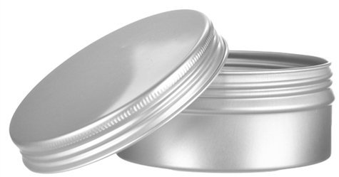 Srebrny Okrągły Słoik Aluminium, 150ml