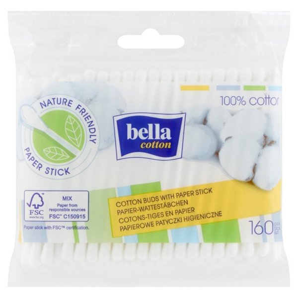 Bella Cotton patyczki higieniczne, 160 szt