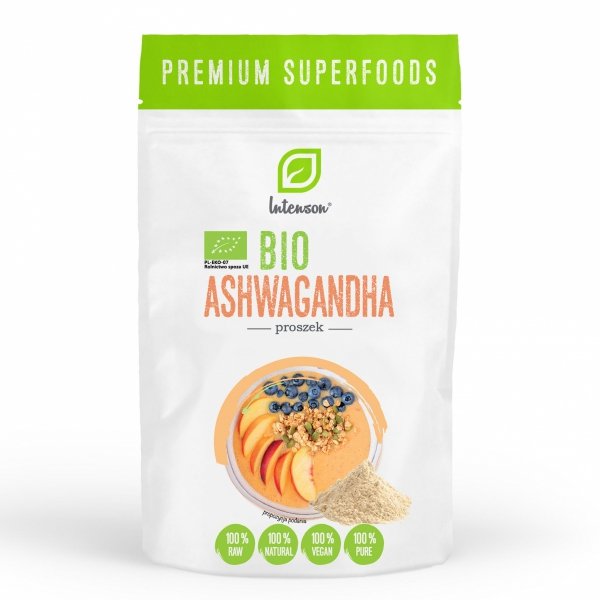 BIO Ashwagandha, Proszek, Intenson, 90g