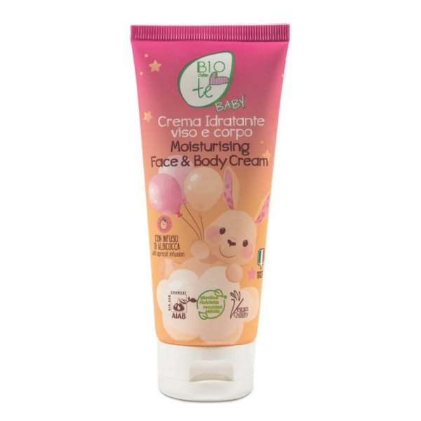 Nawilżający krem do twarzy i ciała dla dzieci i niemowląt, Pierpaoli Biocontè Baby, 100ml