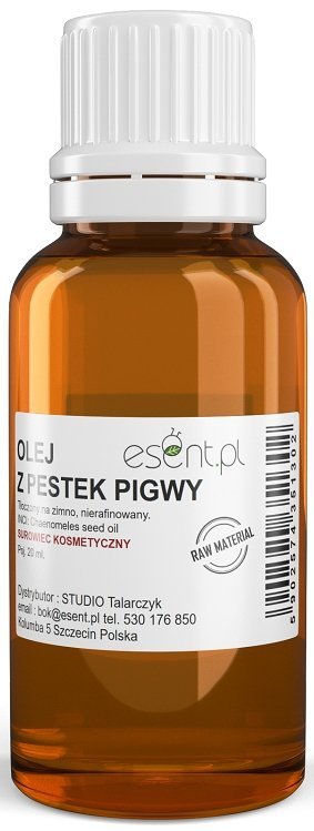 Olej z Pestek Pigwy, Tłoczony na Zimno, Nierafinowany, 20 ml