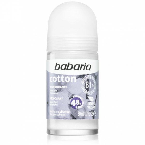 Antyperspirant z ekstraktem z bawełny Babaria Cotton Roll On, 50ml