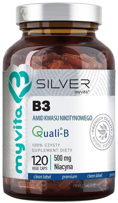 Витамин В3 500 мг (Амид) SILVER PURE 100%, Myvita