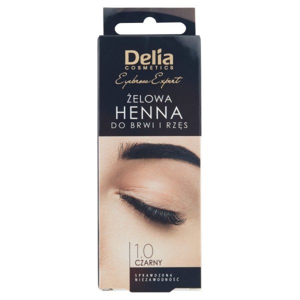 DELIA COSMETICS Henna do brwi żelowa 1.0 czarna