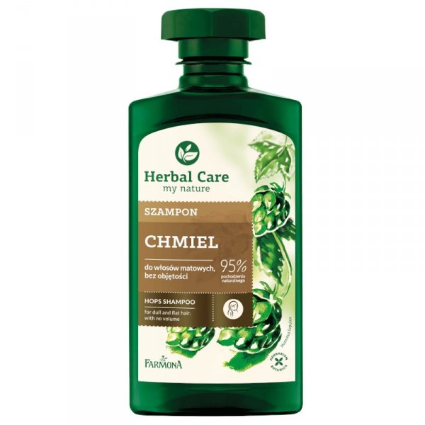 HERBAL CARE Szampon do włosów matowych bez objętości Chmiel 330 ml