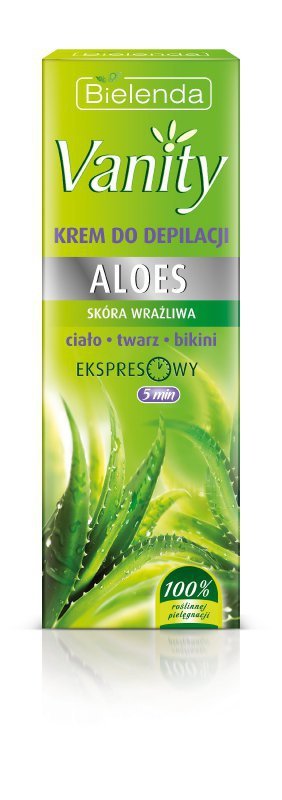 BIELENDA VANITY Krem do bezpiecznej depilacji skóry wrażliwej Aloes 100 ml