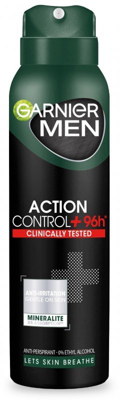 GARNIER Men Dezodorant spray Action Control 96h+ Clinically Tested  150 ml