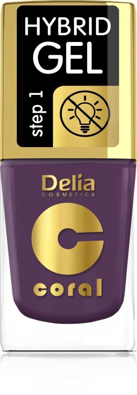 DELIA COSMETICS Coral Hybrid Gel Emalia do paznokci nr 80 11ml