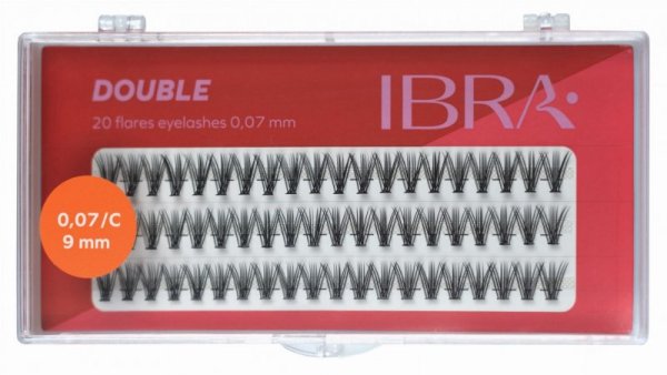 IBRA Kępki rzęs DOUBLE 0.07-C-9 mm - 1op.