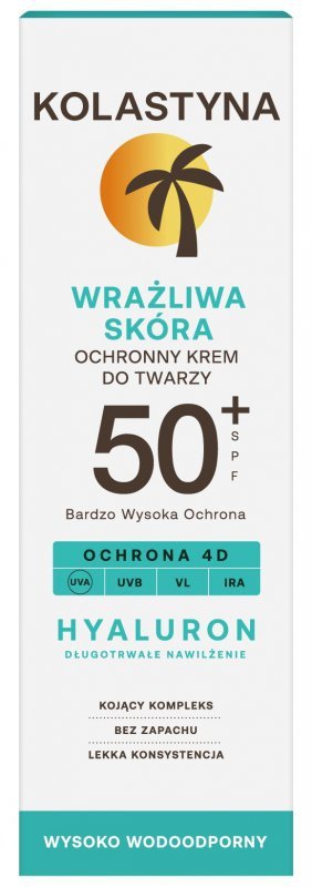 KOLASTYNA Krem ochronny do twarzy - Wrażliwa Skóra SPF50+  50ml