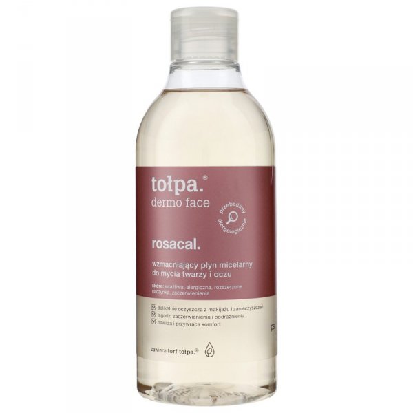 TOŁPA Dermo Face Rosacal Wzmacniający Płyn micelarny do mycia twarzy i oczu 400 ml