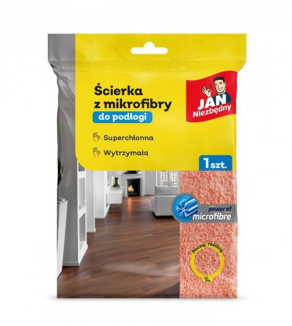 JAN NIEZBĘDNY Ścierka dwustronna z mikrofibry do podłogi 1szt