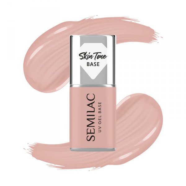 SEMILAC Skin Tone Baza coverowa do lakierów hybrydowych półtransparentna Pale Beige 7 ml