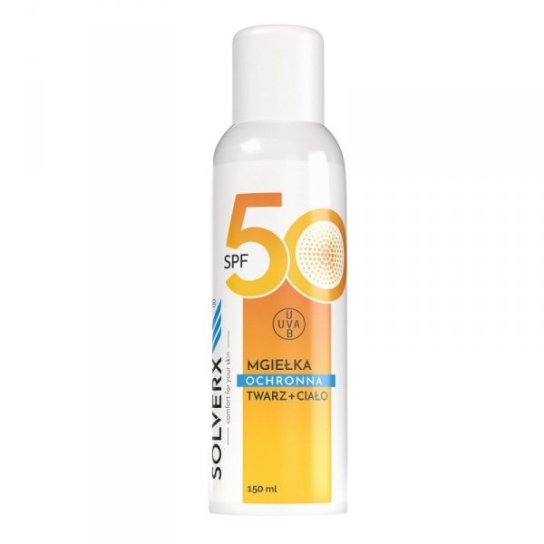 SOLVERX Sunny Skin Mgiełka ochronna do twarzy i ciała SPF 50+  150 ml