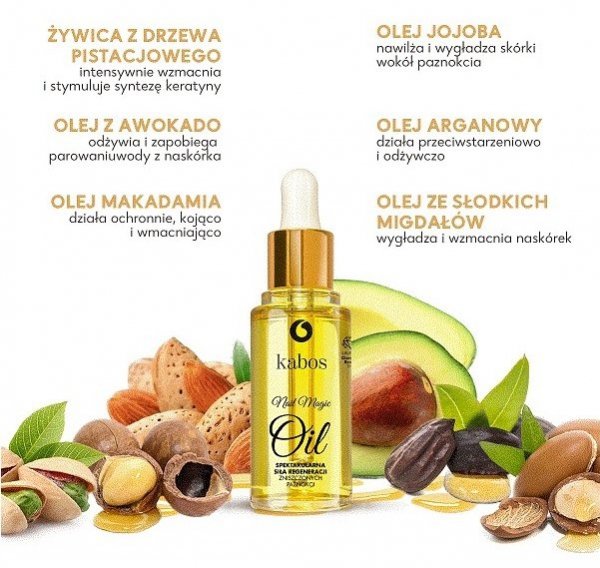 Oliwka do Paznokci Silnie Regenerująca, Nail Magic Oil, Kabos