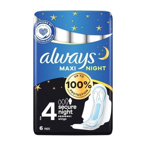 Always Maxi Night podpaski na noc, opakowanie 6 sztuk