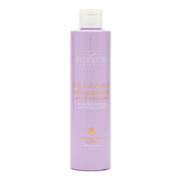 Odżywka zwiększająca objętość cienkich włosów z kwiatami szafranu, AIAB, MaterNatura, 250ml