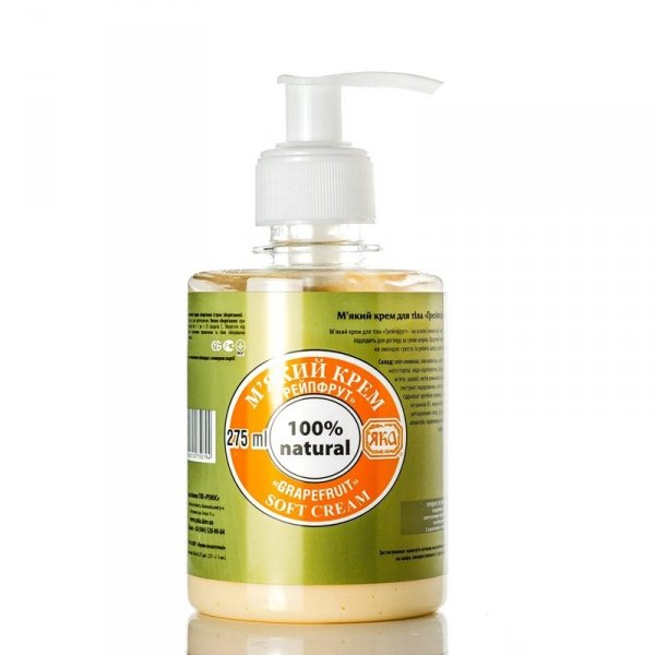 Krem do Ciała Grejpfrutowy, 100% Naturalny, Yaka 275ml.