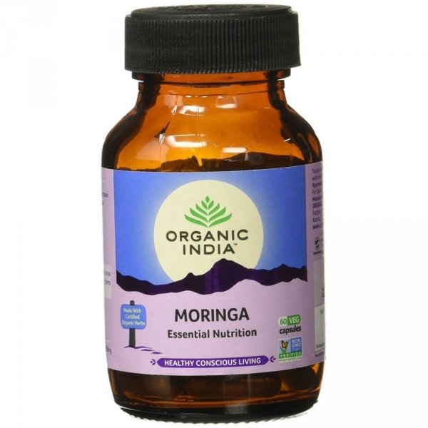 Моринга, диетическая добавка, Organic India, 60 капсул