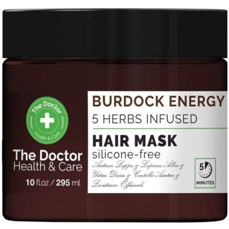 Maska do włosów, Energia Łopianu i Ekstrakt 5 Ziół, The Doctor Healh and Care, 295ml