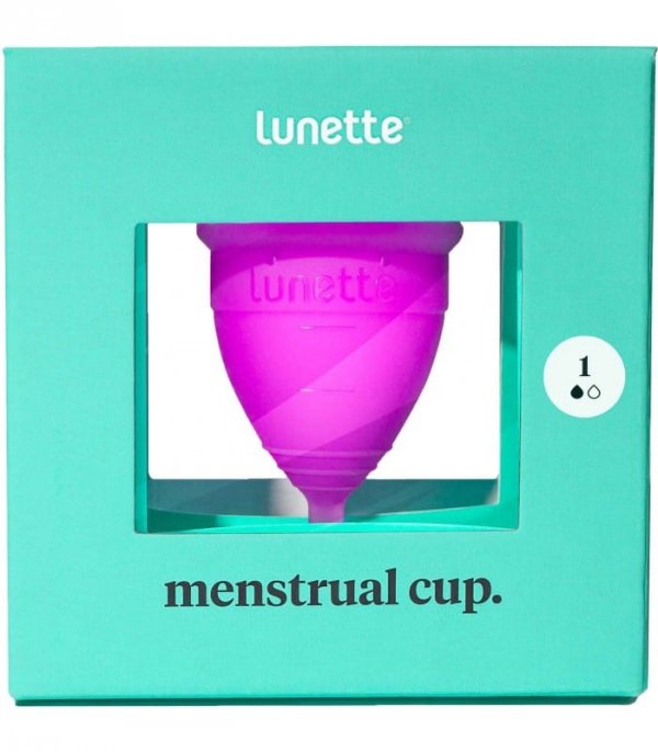 Kubeczek menstruacyjny Lunette, model 1, fioletowy + woreczek