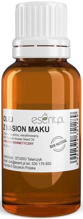 Масло семян мака, холодного отжима, нерафинированное, Esent, 20 мл