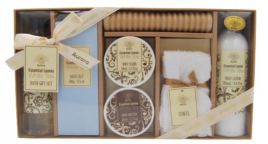 Zestaw Kosmetyków Do Kąpieli Biała Herbata Masażer WHITE TEA