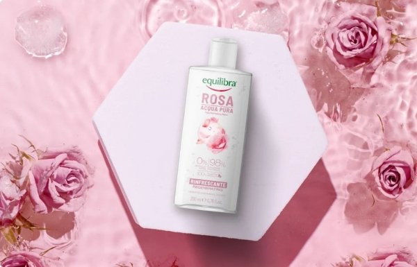 Czysta Woda Różana Orzeźwiająca, Equilibra Rosa, 200ml